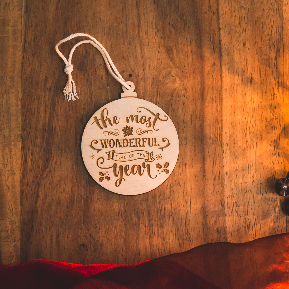 Boule de Noël "Wonderful time"