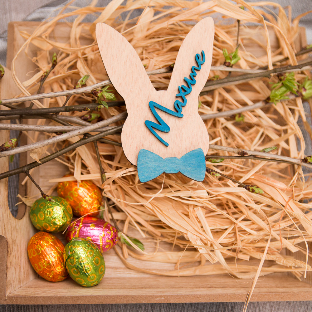Lapin Pâques personnalisé prénom